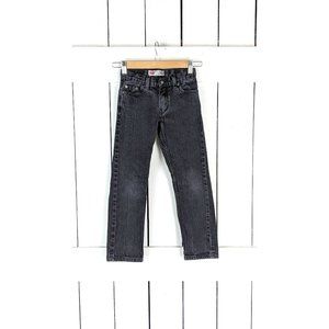 Kids black faded Levis Strauss 511 skinny denim jeans 7 reg
